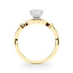 Load image into Gallery viewer, 1 Carat Heart Shape Three Stone Twisted Moissanite Ring in Rose Gold