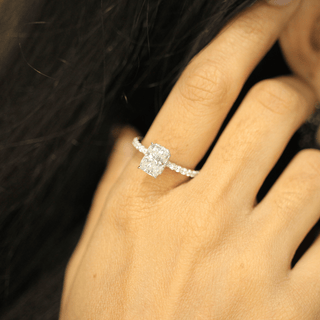 Hidden Halo Moissanite Engagement Ring