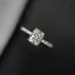 Load image into Gallery viewer, Hidden Halo Moissanite Engagement Ring