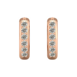 Load image into Gallery viewer, 0.60 Ct Round Cut Moissanite Hoop Earrings For Unisex