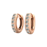 Load image into Gallery viewer, 0.60 Ct Round Cut Moissanite Hoop Earrings For Unisex