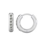 Load image into Gallery viewer, 0.60 Ct Round Cut Moissanite Hoop Earrings For Unisex