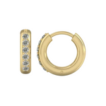 Load image into Gallery viewer, 0.60 Ct Round Cut Moissanite Hoop Earrings For Unisex