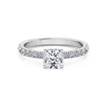 Load image into Gallery viewer, 1.50 Ct Cushion Shape Prong Set Moissanite Ring in White Gold