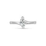 Load image into Gallery viewer, 1.5 Carat Marquise Cut Solitaire Moissanite Ring in White Gold
