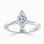 Load image into Gallery viewer, 1.70 Carat Marquise Cut Cathedral Moissanite Ring in Yellow Gold