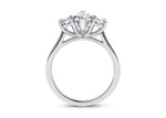 Load image into Gallery viewer, 3.50 Ct Marquise Shape Moissanite Three Stone Ring in White Gold