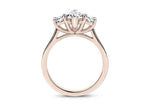 Load image into Gallery viewer, 3.50 Ct Marquise Shape Moissanite Three Stone Ring in White Gold