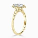 Load image into Gallery viewer, 1.50 Carat Marquise Cut Halo Moissanite Ring in Rose Gold