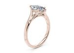 Load image into Gallery viewer, 1.50 Carat Marquise Cut Split Shank Solitaire Moissanite Ring in White Gold