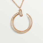 Load image into Gallery viewer, 0.20 Carat Curved Nail Moissanite Unisex Pendant In White Gold