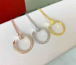 Load image into Gallery viewer, 0.20 Carat Curved Nail Moissanite Unisex Pendant In White Gold