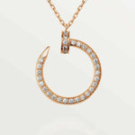 Load image into Gallery viewer, 0.20 Carat Curved Nail Moissanite Unisex Pendant In White Gold