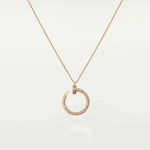 Load image into Gallery viewer, 0.20 Carat Curved Nail Moissanite Unisex Pendant In White Gold