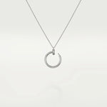 Load image into Gallery viewer, 0.20 Carat Curved Nail Moissanite Unisex Pendant In White Gold