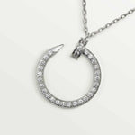 Load image into Gallery viewer, 0.20 Carat Curved Nail Moissanite Unisex Pendant In White Gold