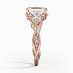 Load image into Gallery viewer, 2 Carat Emerald Shape Vintage Moissanite Ring in White Gold