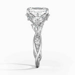 Load image into Gallery viewer, 2 Carat Emerald Shape Vintage Moissanite Ring in White Gold