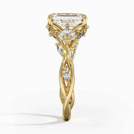 Load image into Gallery viewer, 2 Carat Emerald Shape Vintage Moissanite Ring in White Gold