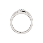 Load image into Gallery viewer, 1 Carat Oval Cut Solitaire Moissanite Ring In White Gold For Mens
