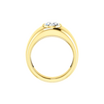 Load image into Gallery viewer, 1 Carat Oval Cut Solitaire Moissanite Ring In White Gold For Mens