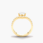 Load image into Gallery viewer, 1.20 Ct Pear Cut Curved Moissanite Bridal Set in White Gold