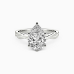 Load image into Gallery viewer, 1.50 Carat Pear Cut Solitaire Moissanite Twisted Ring in Rose Gold