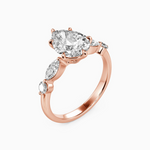 Load image into Gallery viewer, 2 Carat Pear Cut Moissanite Five Stone Ring in White Gold