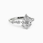 Load image into Gallery viewer, 2 Carat Pear Cut Moissanite Five Stone Ring in White Gold