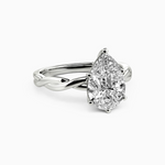Load image into Gallery viewer, 1.50 Carat Pear Cut Solitaire Moissanite Twisted Ring in Rose Gold
