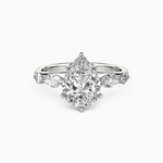 Load image into Gallery viewer, 2 Carat Pear Cut Moissanite Five Stone Ring in White Gold