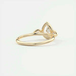 Load image into Gallery viewer, 2 Carat Pear Cut Three Stone Bezel Set Moissanite Ring in Rose Gold