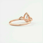 Load image into Gallery viewer, 2 Carat Pear Cut Three Stone Bezel Set Moissanite Ring in Rose Gold