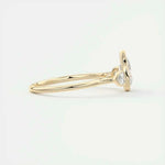 Load image into Gallery viewer, 2 Carat Pear Cut Three Stone Bezel Set Moissanite Ring in Rose Gold
