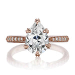 Load image into Gallery viewer, 2 Carat Pear Shaped Moissanite Engagement Ring in White Gold