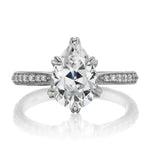 Load image into Gallery viewer, 2 Carat Pear Shaped Moissanite Engagement Ring in White Gold