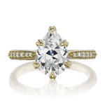 Load image into Gallery viewer, 2 Carat Pear Shaped Moissanite Engagement Ring in White Gold