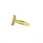 Load image into Gallery viewer, 1.5 Carat Portrait Cut Solitaire Moissanite Ring in Yellow Gold