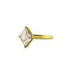 Load image into Gallery viewer, 1.5 Carat Portrait Cut Solitaire Moissanite Ring in Yellow Gold