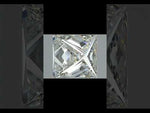 Load and play video in Gallery viewer, Video view of a Princess cut Moissanite loose stone, showcasing its brilliant sparkle and sharp, symmetrical facets.
