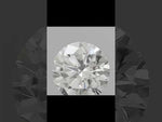 Load and play video in Gallery viewer, Video showing a dazzling round moissanite stone slowly spinning to reveal its radiant sparkle and fiery brilliance in detail.