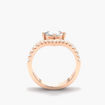 Load image into Gallery viewer, 1.20 Carat Princess Shape Curved Moissanite Bridal Set Ring in Yellow Gold