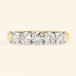 Load image into Gallery viewer, Front View Of 5 Stone Wedding Band