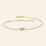 Load image into Gallery viewer, Baguette Cut Solitaire Bracelet