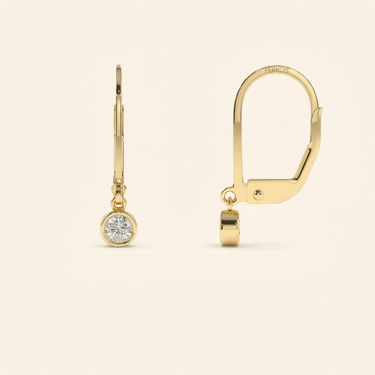Boucles d'oreilles pendantes serties clos