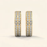 Load image into Gallery viewer, Boucles d'oreilles créoles à double rang