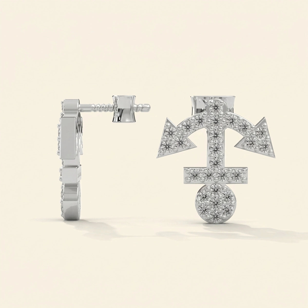 Boucles d'oreilles clous ancre