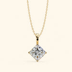 Load image into Gallery viewer, Princess Cut Solitaire Necklace