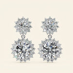 Load image into Gallery viewer, Floral Cluster Drop Earrings