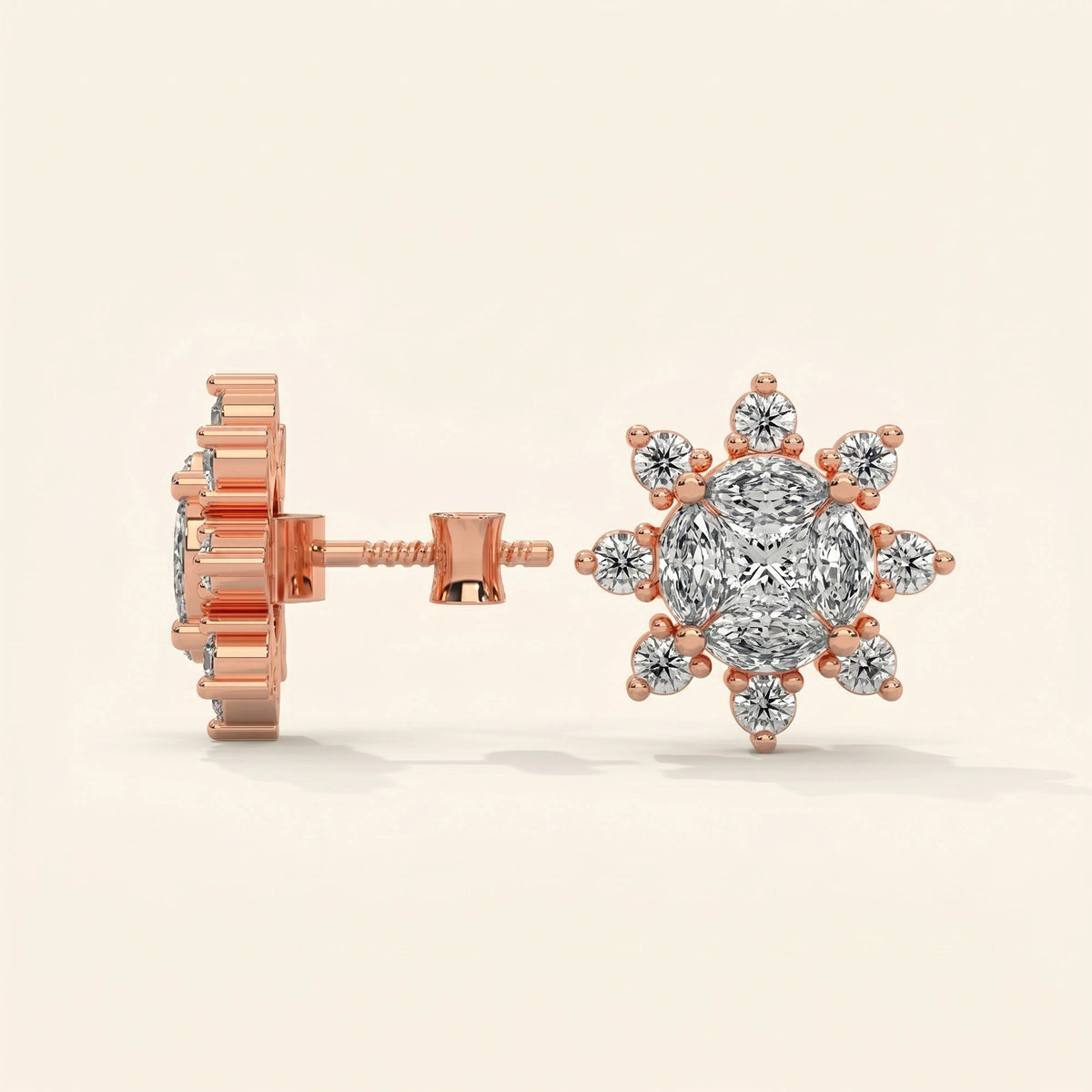 Boucles d'oreilles clous solstice